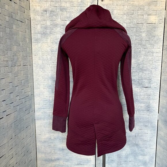 The North Face Hoodie Sweater Full Zipper Snap Button‎ Garnet Red sz XS/TP - Picture 3 of 8